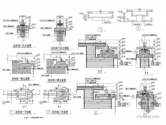 园林景墙施工详图20例-景墙施工详图 