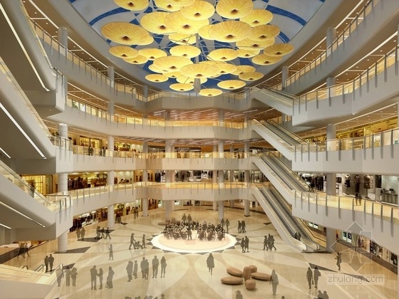 购物中心室内设计施工图资料下载-[天津]现代高档国际文化广场购物中心室内设计方案