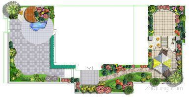 庭院手绘方案资料下载-北京某高档住宅庭院手绘方案