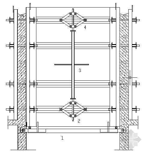 剖面楼梯电梯资料下载-楼梯及电梯井支模详图