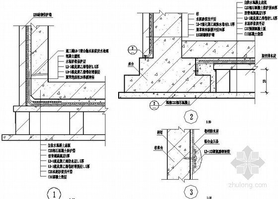 架空板配筋图资料下载-地下室架空疏水防水构造图