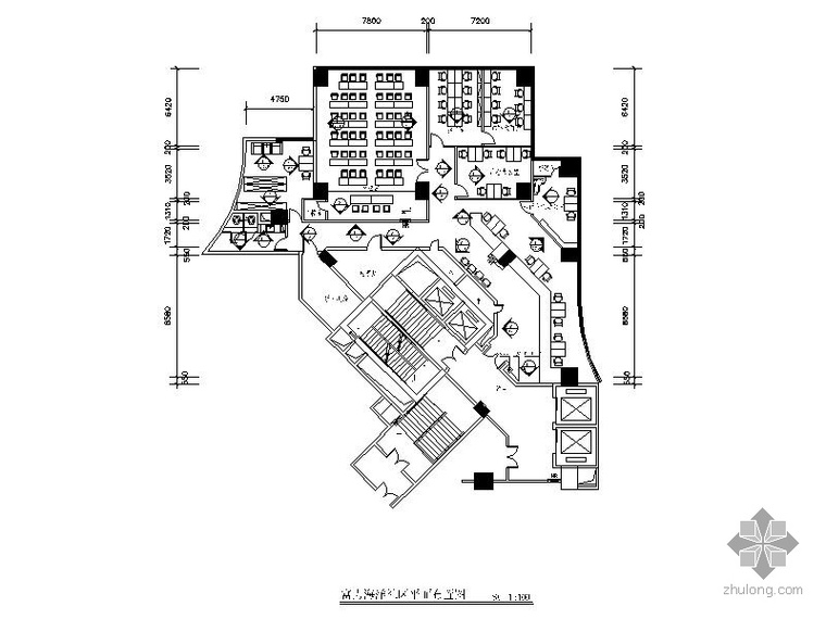 办公资料室CAD资料下载-[重庆]某社区办公室装修图