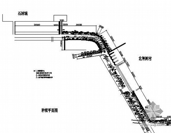 北京市道路绿化案例资料下载-北京某道路绿化竣工图