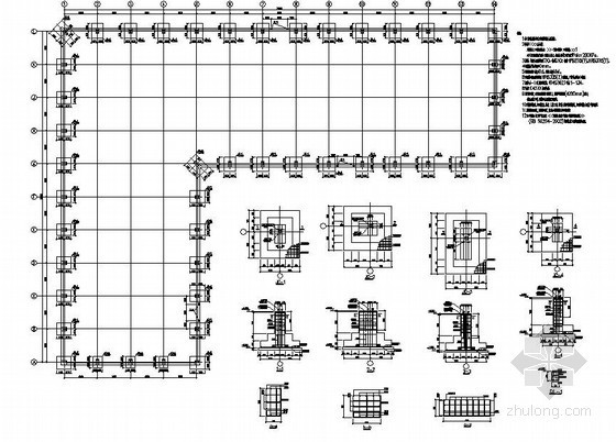 24m建筑图资料下载-内蒙古某L型24m钢结构厂房结构设计图