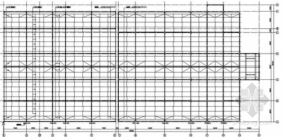 汽车4s店钢结构平面图资料下载-4S汽车展厅钢结构施工图