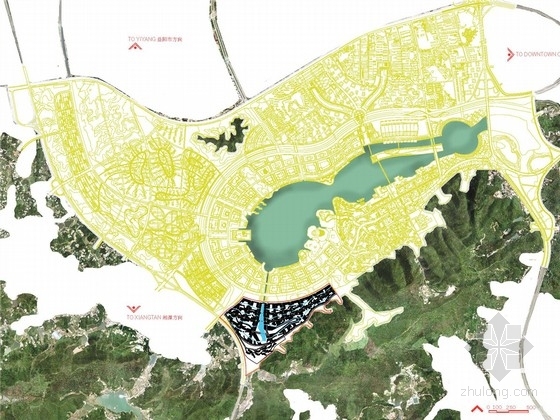 居住区设计理念现代资料下载-[湖南]现代生态高档居住区景观规划设计方案