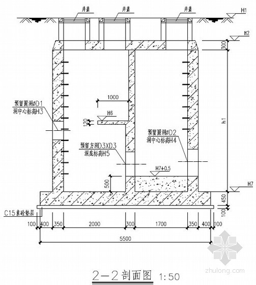 [东莞]城市截污管网工程施工招标文件（含清单预算及全套图纸）-剖面图 