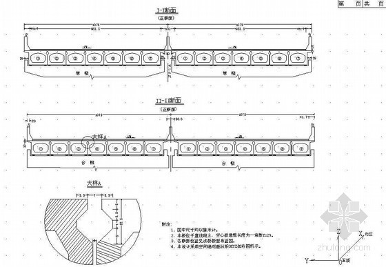 边距和高程画横断面资料下载-空心板桥上部横断面布置节点详图设计