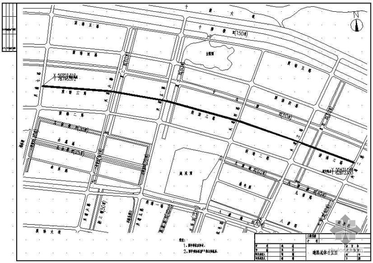 市政工程设计图纸下载资料下载-浙江省某开发区市政工程设计图纸（道路部分）