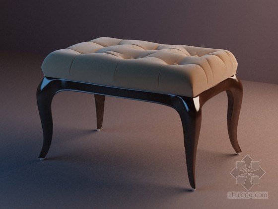 欧式床新古典资料下载-欧式新古典妆凳