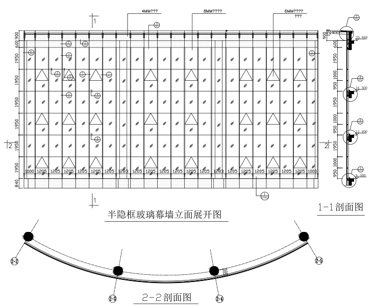 小型公共厕所施工图纸资料下载-玻璃幕墙施工图纸