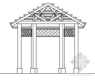 钢结构六角凉亭的结构设计资料下载-六角木凉亭施工大样图