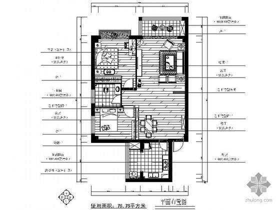 两居室公寓效果图资料下载-[湖南]现代两居室设计（含效果图）