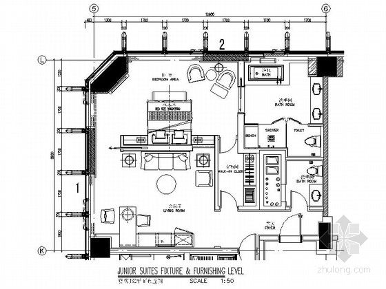 大连室内装修风格资料下载-[大连]五星级现代商务酒店套房室内装修图