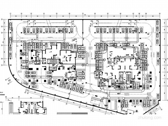 地下商场通风空调及防排烟资料下载-[四川]知名商业广场空调通风及防排烟系统初级设计图