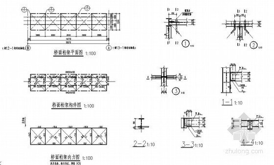 化工连廊栈桥通廊资料下载-某16m钢桁架通廊结构设计图