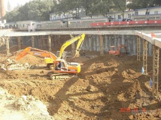 基坑支护坡道施工方案资料下载-[北京]生活服务楼工程基坑开挖支护与降排水施工方案