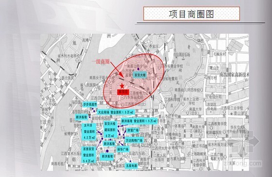 [江西]大型购物中心项目可行性方案建议-项目商圈图 