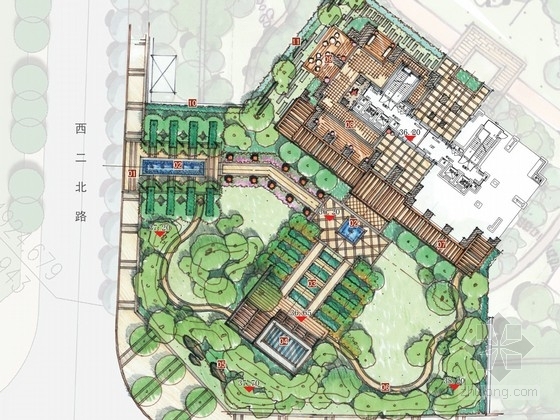荷兰高档住宅区资料下载-[杭州]高档住宅区样板区景观规划设计方案