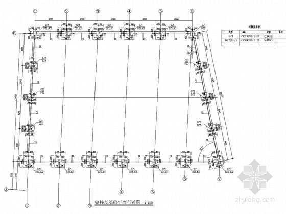 吊车梁门式刚架施工图资料下载-带拉杆格构式斜梁门式刚架结构施工图