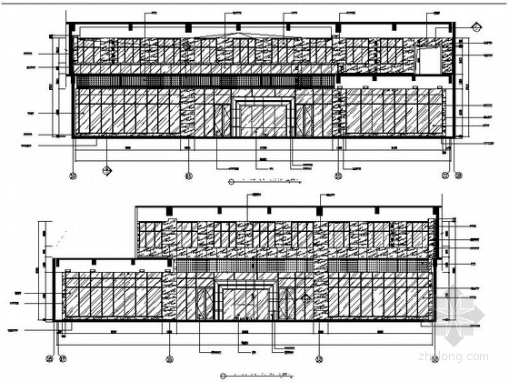 [浙江]高新园区现代风格厂房及辅助用房扩建装修施工图-[浙江]高新园区厂房及辅助用房扩建装修施工图大堂立面图 