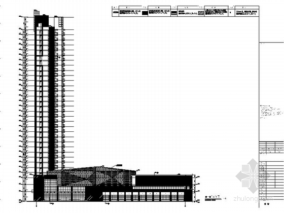 [福建]现代风格高层住宅区安置房建筑施工图（含小区所有楼栋）-现代风格高层住宅区安置房立面图