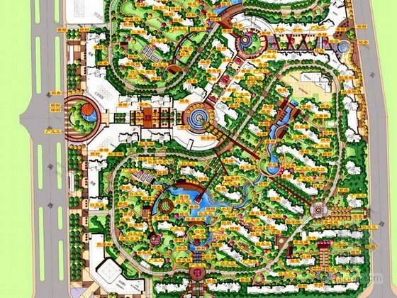 水平流人工湿地设计方案资料下载-盐城小区环境景观规划设计方案
