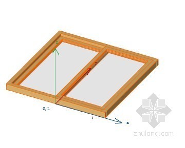 窗3d模型下载资料下载-2扇滑动窗 ArchiCAD模型