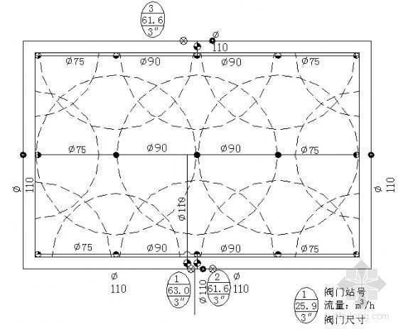 足球场围栏施工图纸资料下载-足球场喷灌图纸