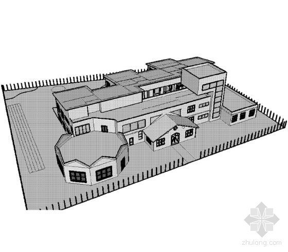 国家幼儿园建设标准资料下载-幼儿园设计（sketchup）