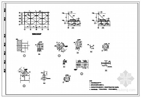 阳台钢结构雨篷资料下载-某钢结构雨篷节点构造详图