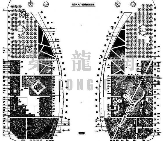 公园植物配置表cad资料下载-某人民公园植物配置总平面图