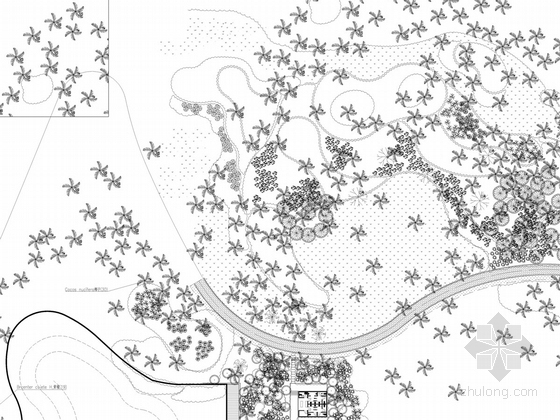 [三亚]酒店绿化景观规划设计施工图（含pdf格式文件）-局部平面图