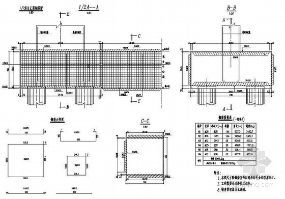 铁路下部结构承台钢筋资料下载-80+80米双孔预应力混凝土部分斜拉桥主桥墩承台钢筋节点详图设计