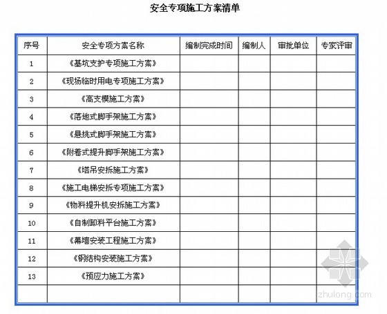 项目管理实施规划（空白模板）- 