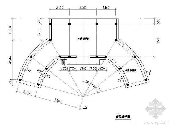 非转移弧资料下载-弧形花架廊详图