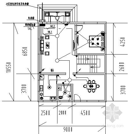 [上海]三层小型别墅电气施工图纸