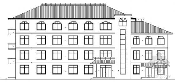 小学四层建筑cad资料下载-[重庆]中西式小学四层教学楼建筑方案图