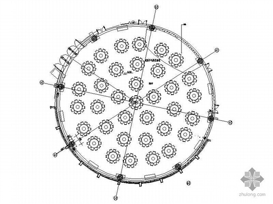 酒店设计圆形资料下载-酒店圆形宴会厅施工图