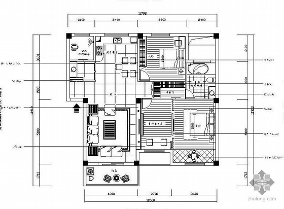 三室两厅含设计图资料下载-[武汉]三室两厅设计图