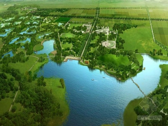 西安市长安区案例分析资料下载-[西安]城市复合型湿地公园景观规划设计方案