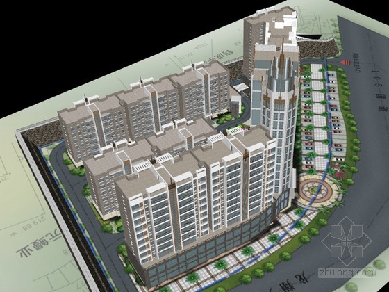 住宅建筑模型免费下载资料下载-大型住宅建筑SketchUp模型下载