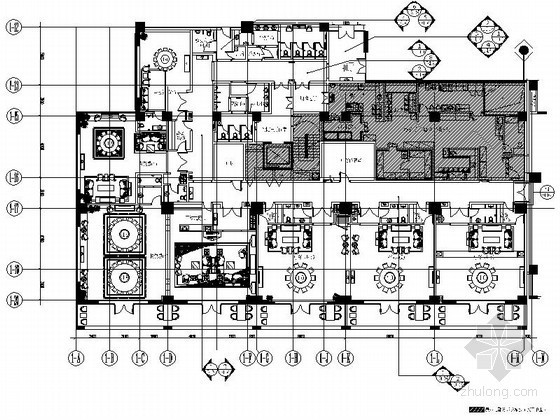 餐厅走廊模型资料下载-[深圳]精装酒店中餐厅走廊室内施工图