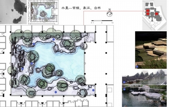 [天津]中式风格五星级酒店景观设计方案（著名事务所）-印象水墨平面图