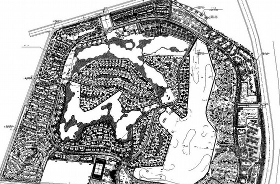小区总平面图cad下载资料下载-十个知名地产项目景观设计CAD总平面图