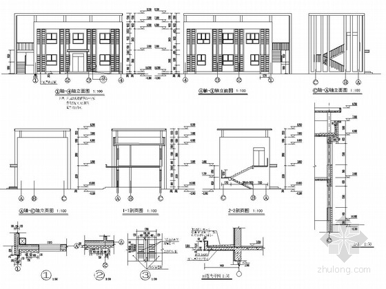 1层砖混结构资料下载-二层砖混结构火车站广场公厕结构施工图（含建筑施工图）