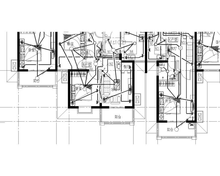 棚户区改造住宅楼电气施工图-照明平面图2