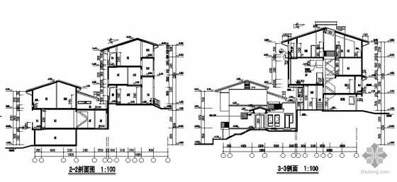 [南京]某海岸项目叠院拼接型别墅建筑施工图（D1、D5、D6、D7型）- 