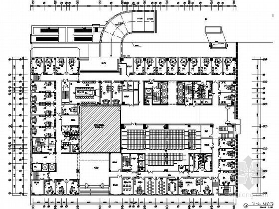 行政中心平面布置资料下载-[宁波]市行政管理中心高档现代综合商务楼装修施工图