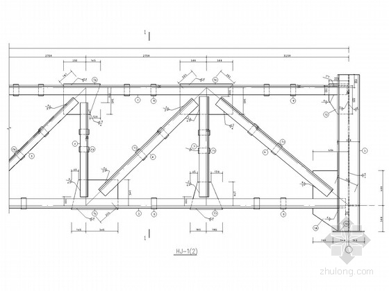 钢桁架廊施工资料下载-煤业公司人行栈桥钢桁架结构施工图